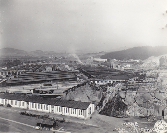 Das KZ Gusen nach der Befreiung, Mai 1945 (Foto: US National Archives and Records Administration)