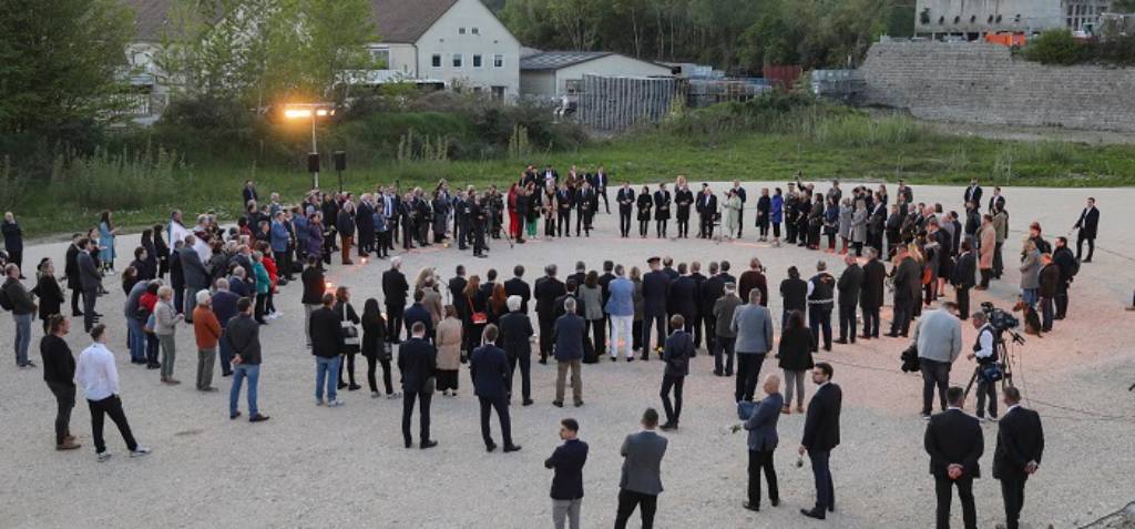 Gemeinsame Gedenkfeier der KZ-Gedenkstätte Mauthausen und des Gusen Gedenkdienstkomitees in Gusen am 4. Mai 2024