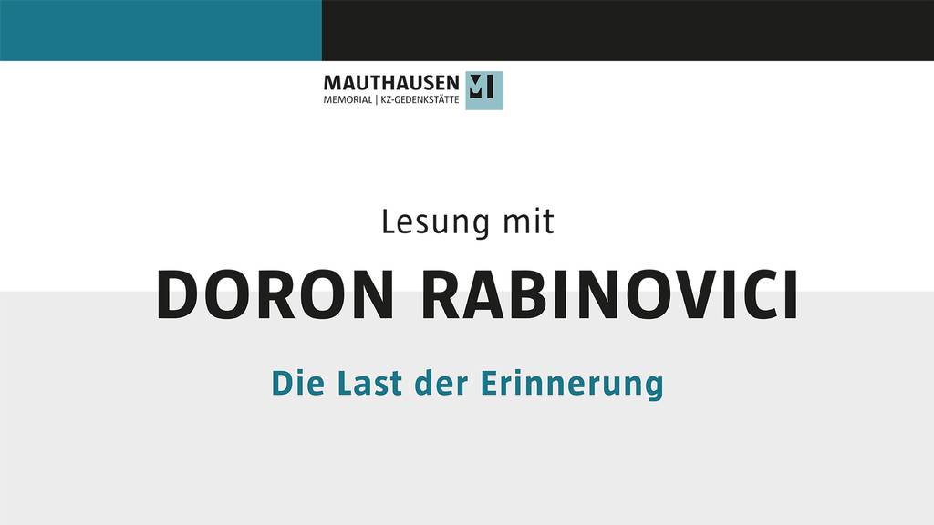 Reading with Doron Rabinovici: 'The Burden of Memory' (in German language)