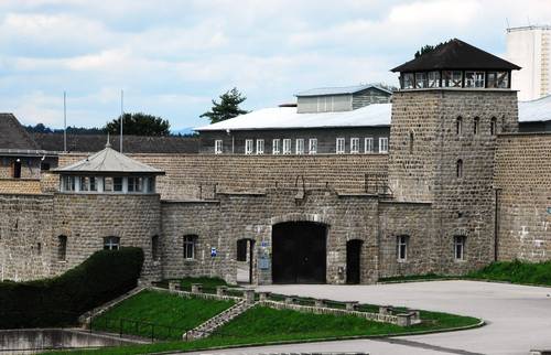 Dutch monument at the Mauthausen Memorial has been daubed